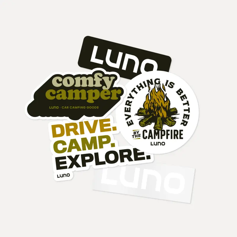Adventure-Themed Camping Sticker Collection 1