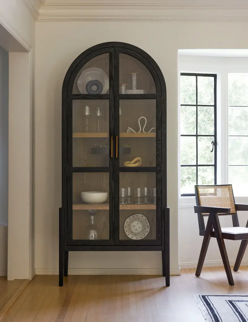 Apolline Glass-Front Curio Cabinet 1
