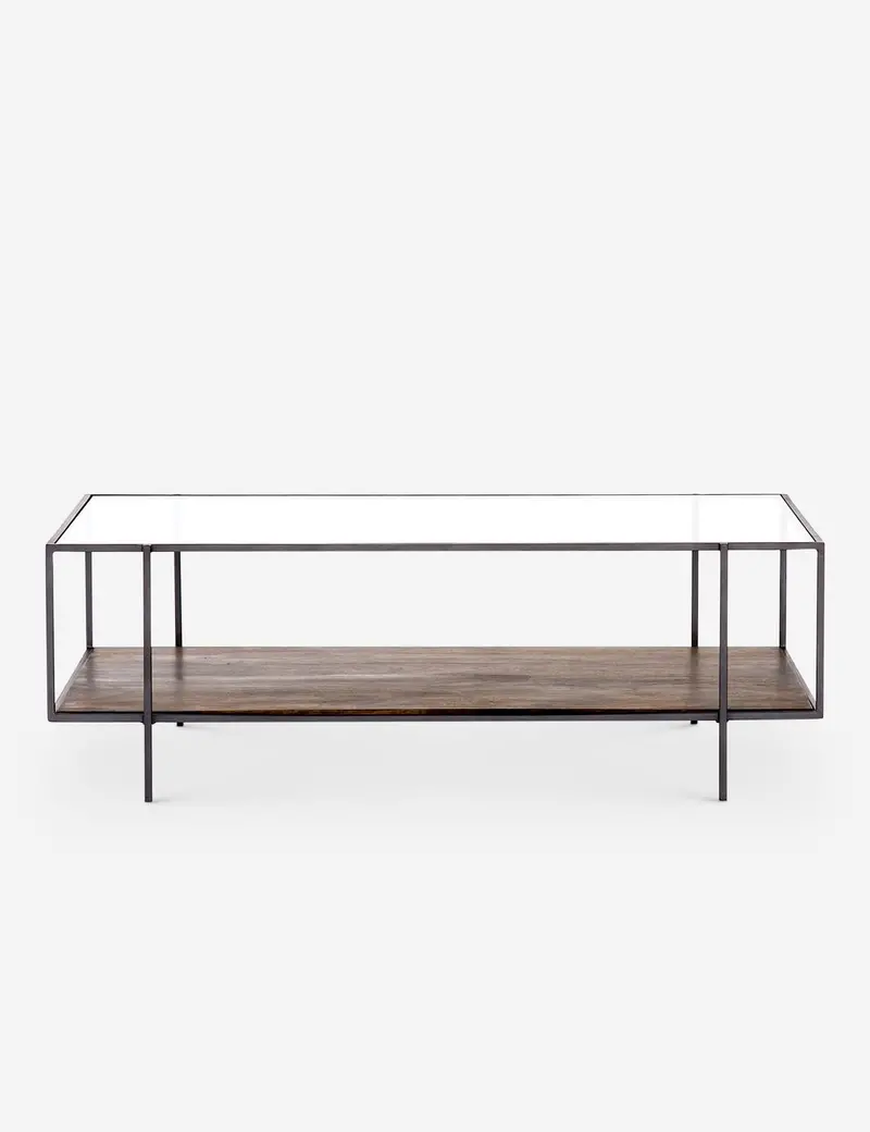 Asher Mid-Century Modern Coffee Table In Walnut Veneer 1