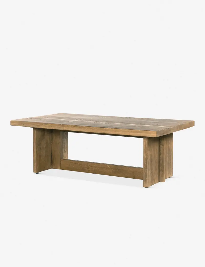 Ashwood Live-Edge Coffee Table With Reclaimed Wood Top 1