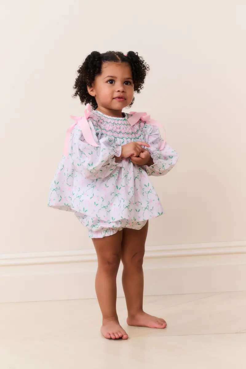 Baby Smocked Holiday Outfit Set By Cecil & Lou 1