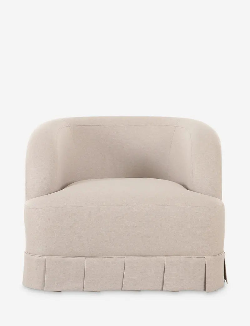 Belden Swivel Accent Chair With Wooden Base 1