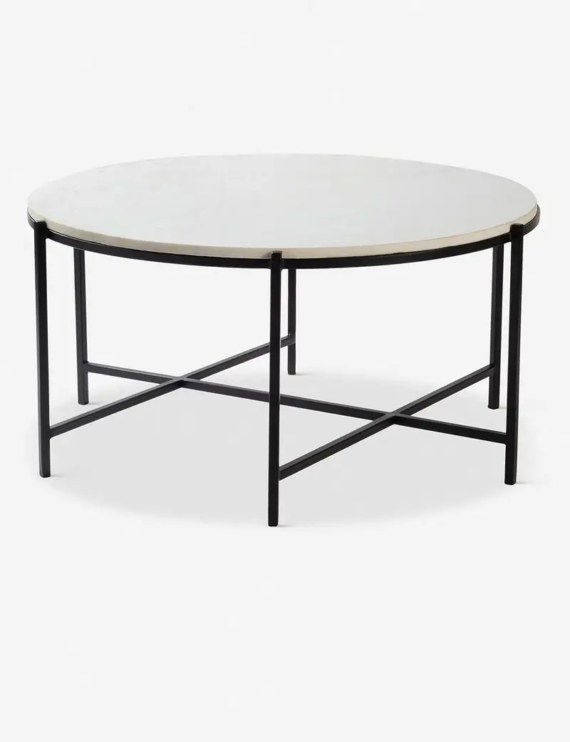 Berdina Round Marble-Topped Coffee Table 1