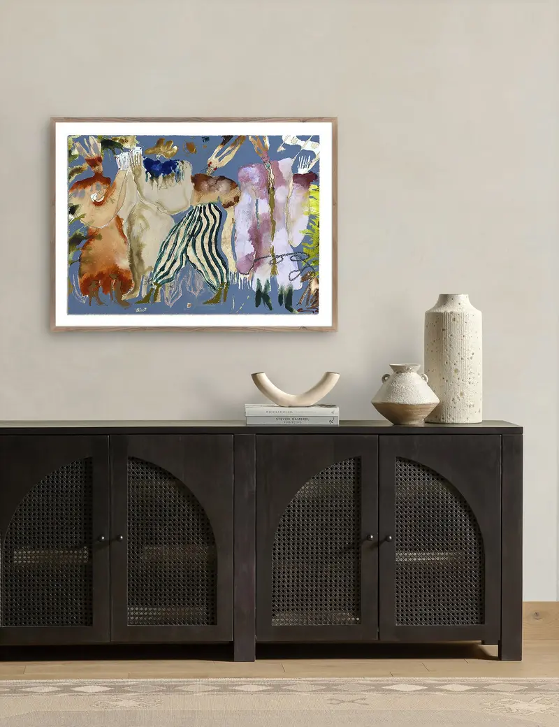 Boy With The Blues Ii – Original Print By Caroline Pinney 1