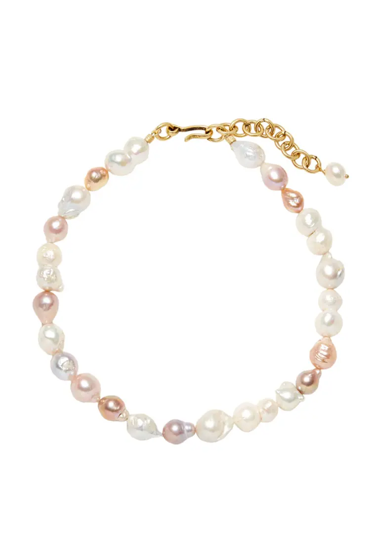 Brinker+Eliza Favorite Pearl Choker Necklace With Delicate Clasp 1