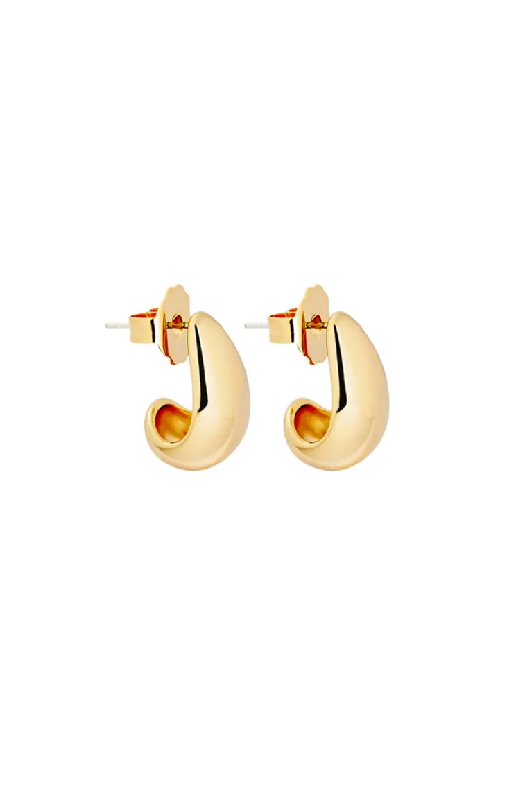 Brinker+Eliza Jenna Hoop Earrings – Minimalist Gold Finish 1