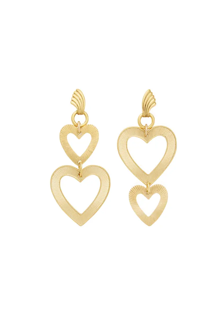 Brinker+Eliza Lover Stud Earrings – Delicate Gold Accents 1