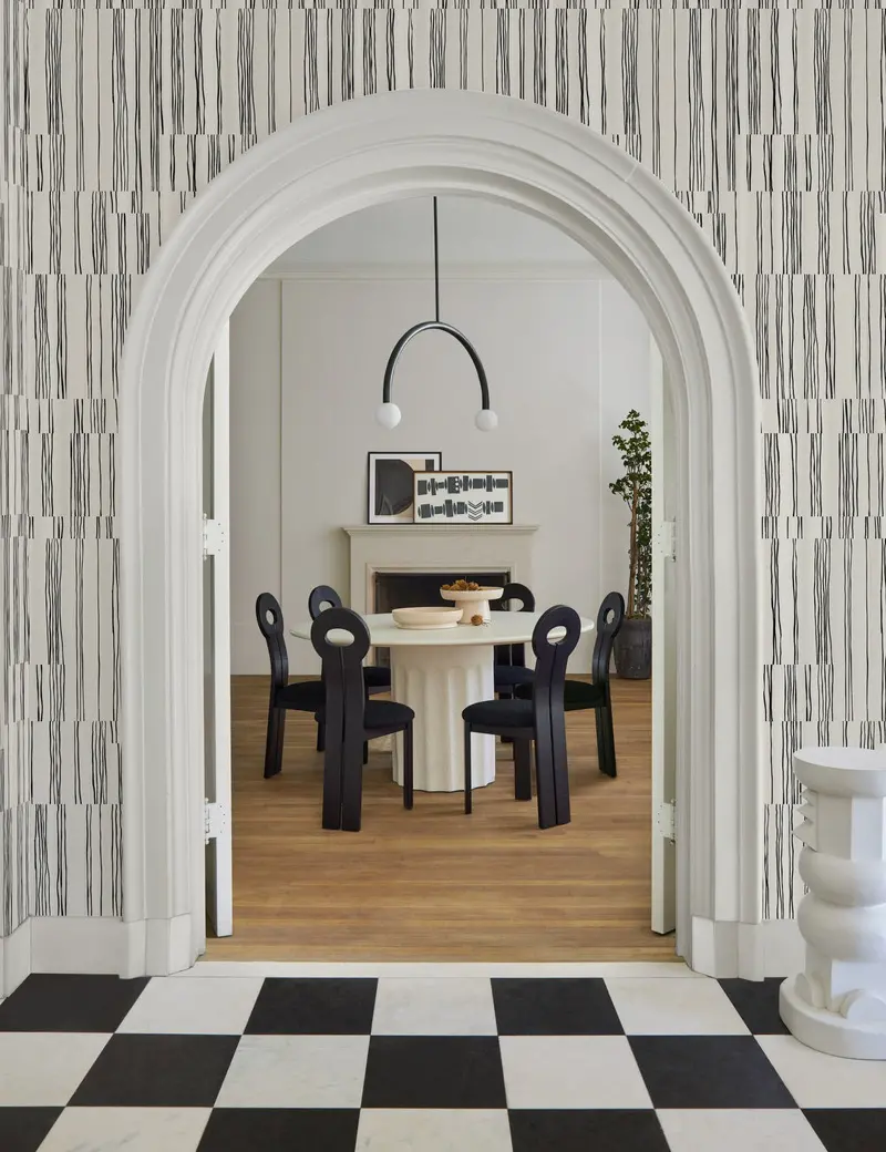 Broken Stripe Textured Wallpaper By Sarah Sherman Samuel 1