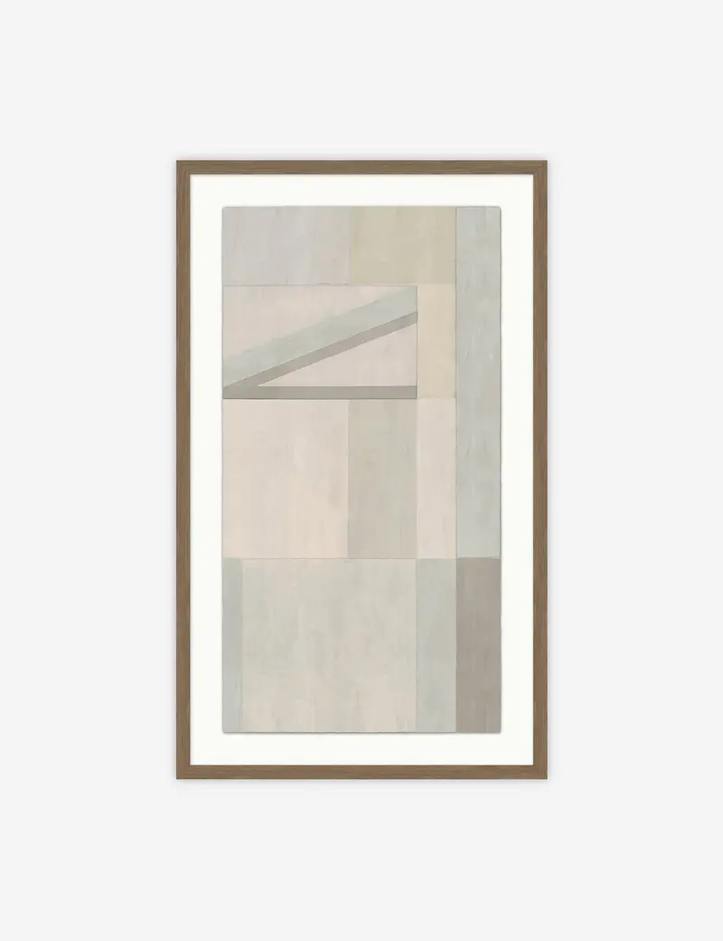 Building Blocks Of Blue Geometric Wall Art 1