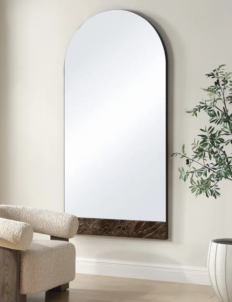 Capasso Full-Length Mirror With Architectural Aluminum Frame 1
