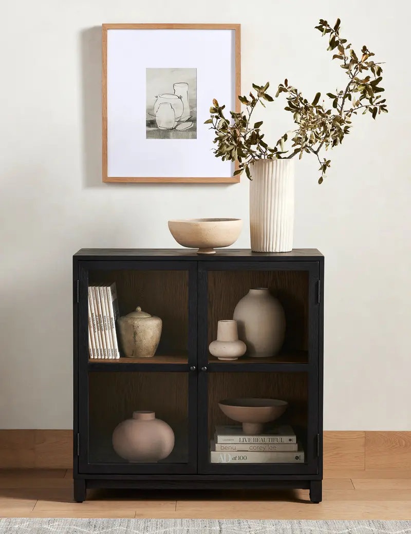Carly Glass-Front Small Curio Cabinet 1