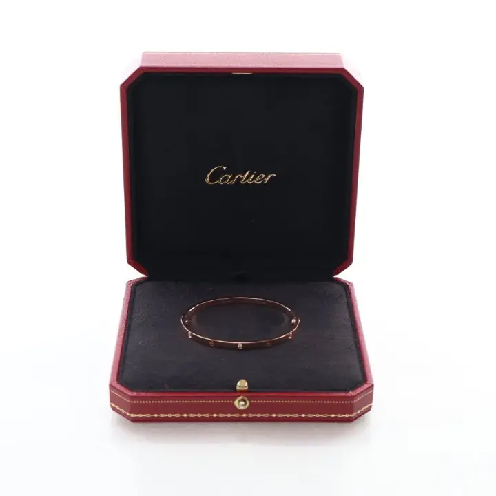 Cartier Love Bracelet – Small Model With Six Diamonds, Size 16 1