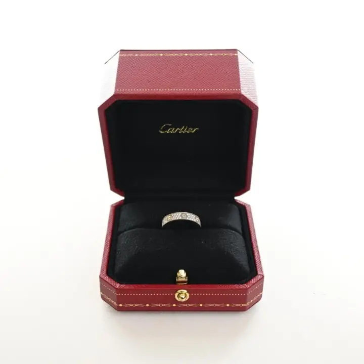 Cartier Love Ring – Small Model Diamond-Pavé Band, Size 50 1