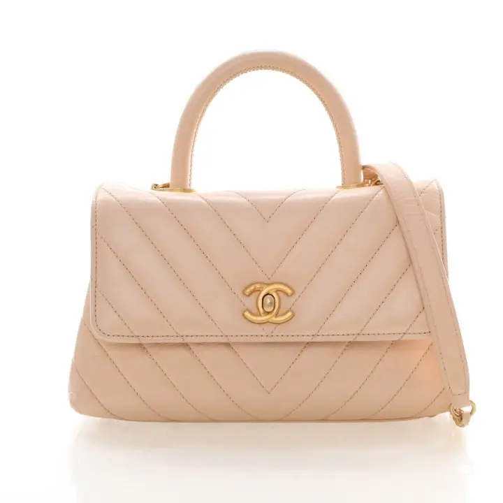 Chanel Chevron Coco Handle Flap Bag – Small Crinkled Calfskin 1
