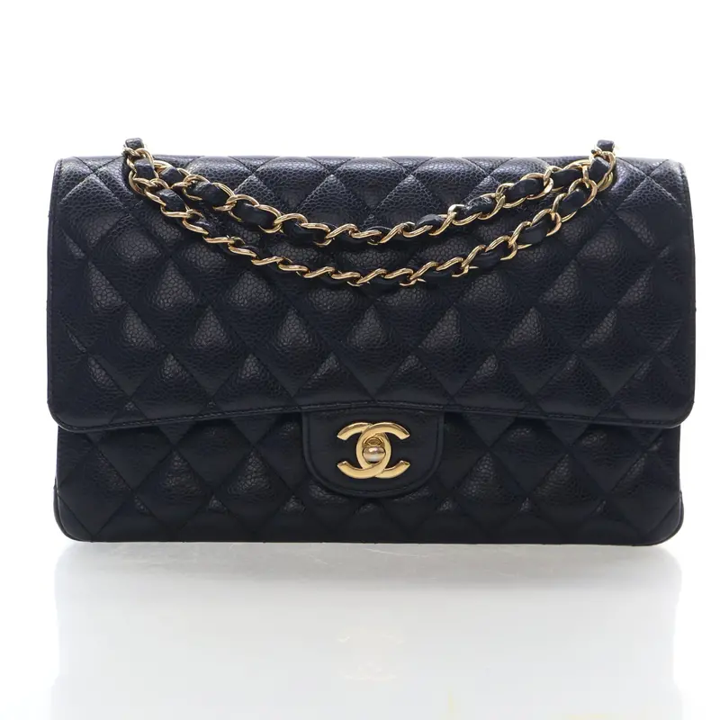 Chanel Classic Double Flap Bag – Medium Caviar Leather 1