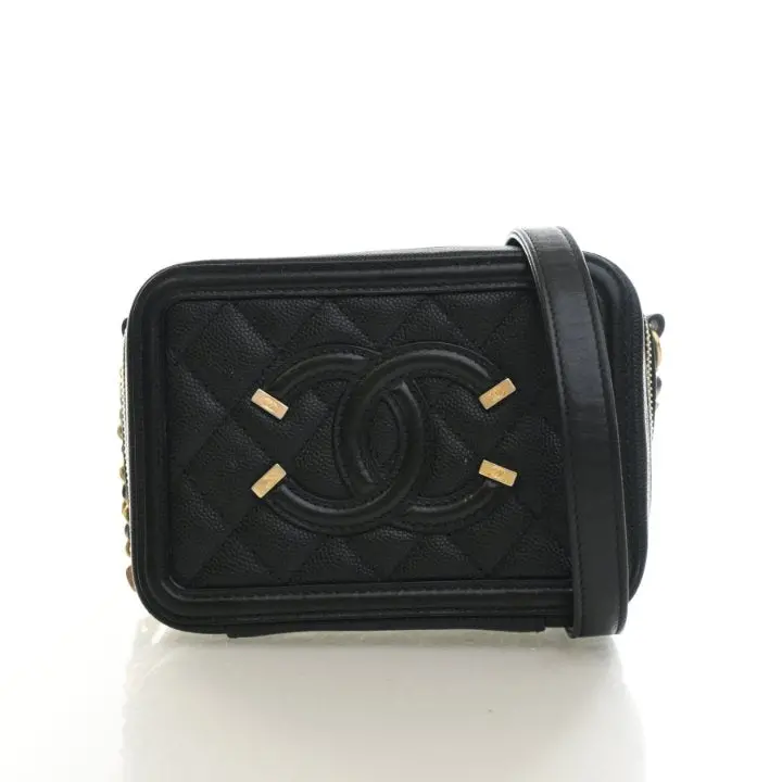 Chanel Filigree Crossbody In Mini Caviar Leather 1
