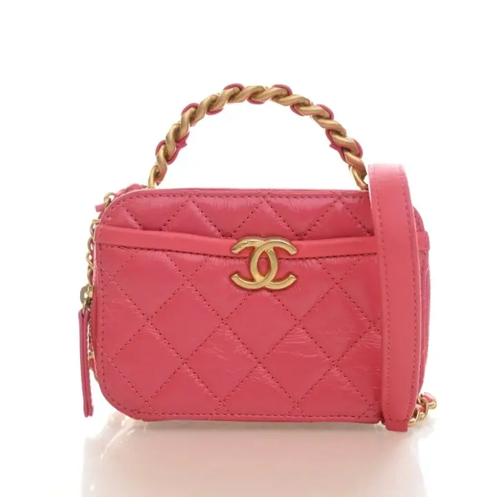 Chanel Get Round Vanity Bag – Mini Glazed Calfskin Top Handle 1