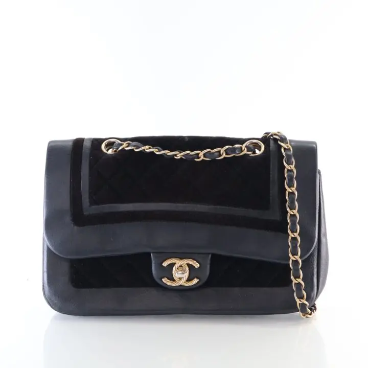Chanel Medium Metallic Lambskin Flap Bag With Velvet Quilting 1