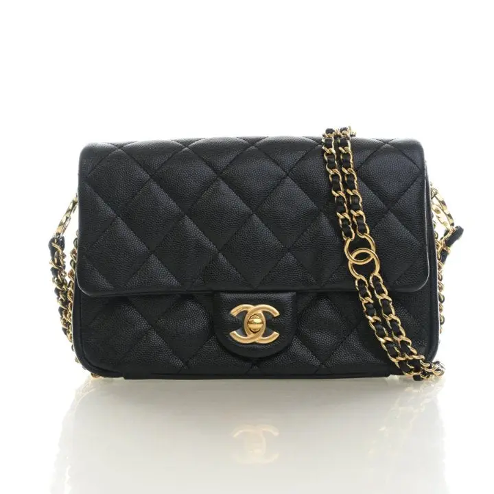 Chanel Mini Caviar Cc You Flap Bag – Playful Logo Design 1