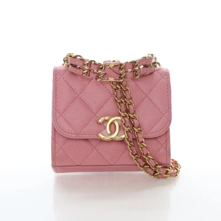 Chanel Mini Caviar Top Handle Clutch With Detachable Chain 1