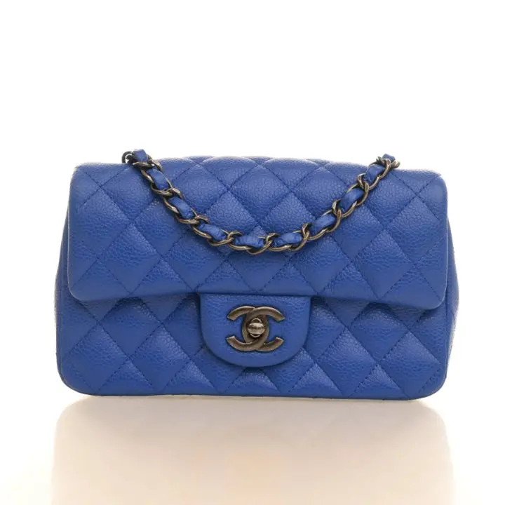 Chanel Mini Rectangular Classic Flap Bag In Caviar Leather 1