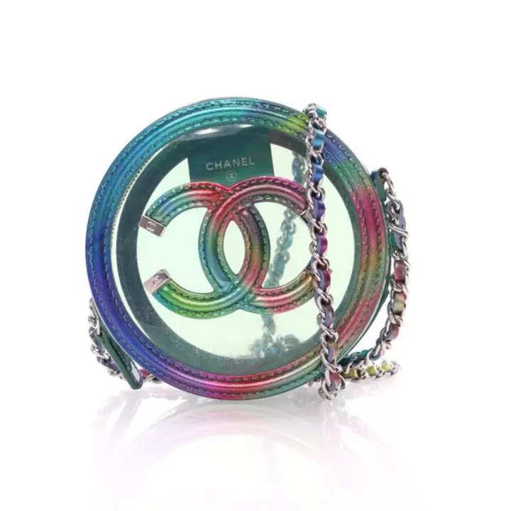 Chanel Multicolor Pvc Filigree Round Clutch With Chain Strap 1