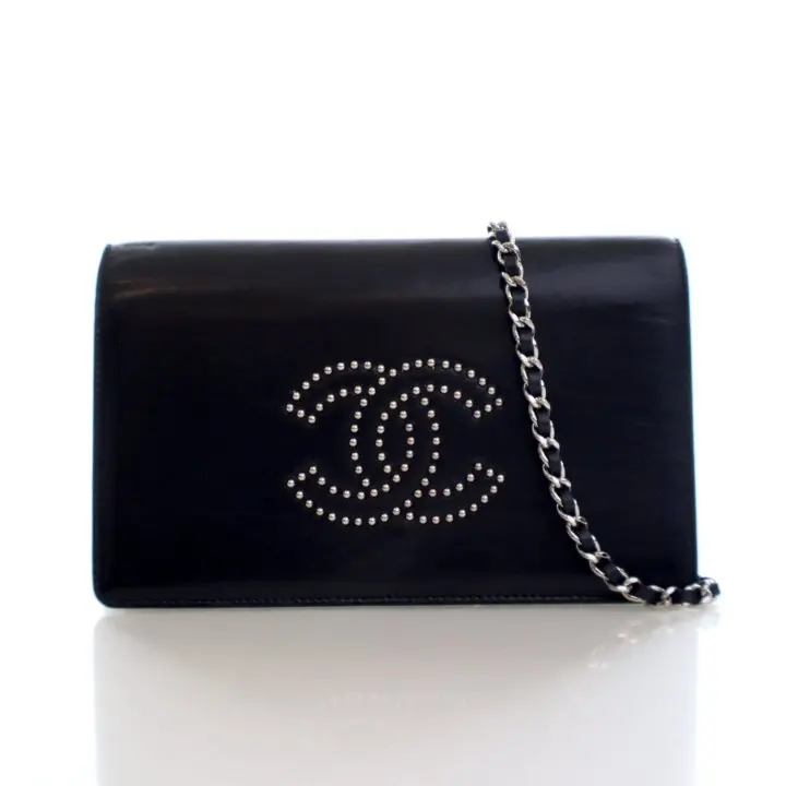 Chanel Studded Cc Wallet On Chain (Woc) In Calfskin 1