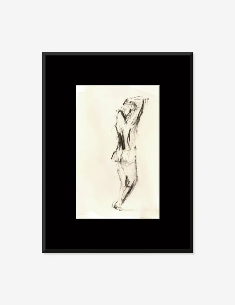 Charcoal Nudes Triptych Wall Art Set By Zbc House 1