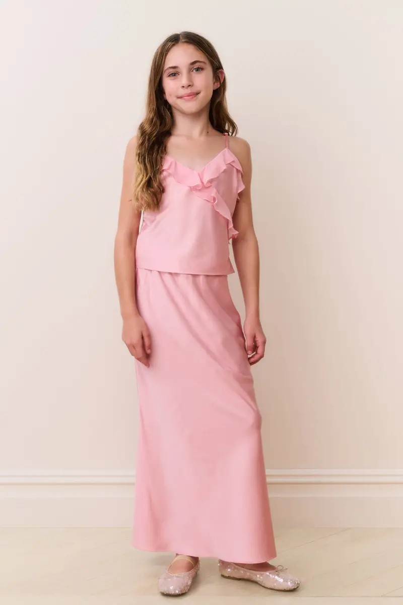 Charmeuse Maxi Skirt For Tweens 1