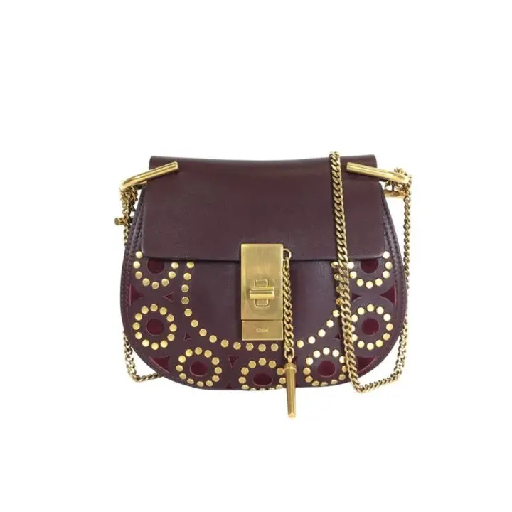 Chloé Mini Drew Bag – Studded Leather Crossbody With Ring Detail 1
