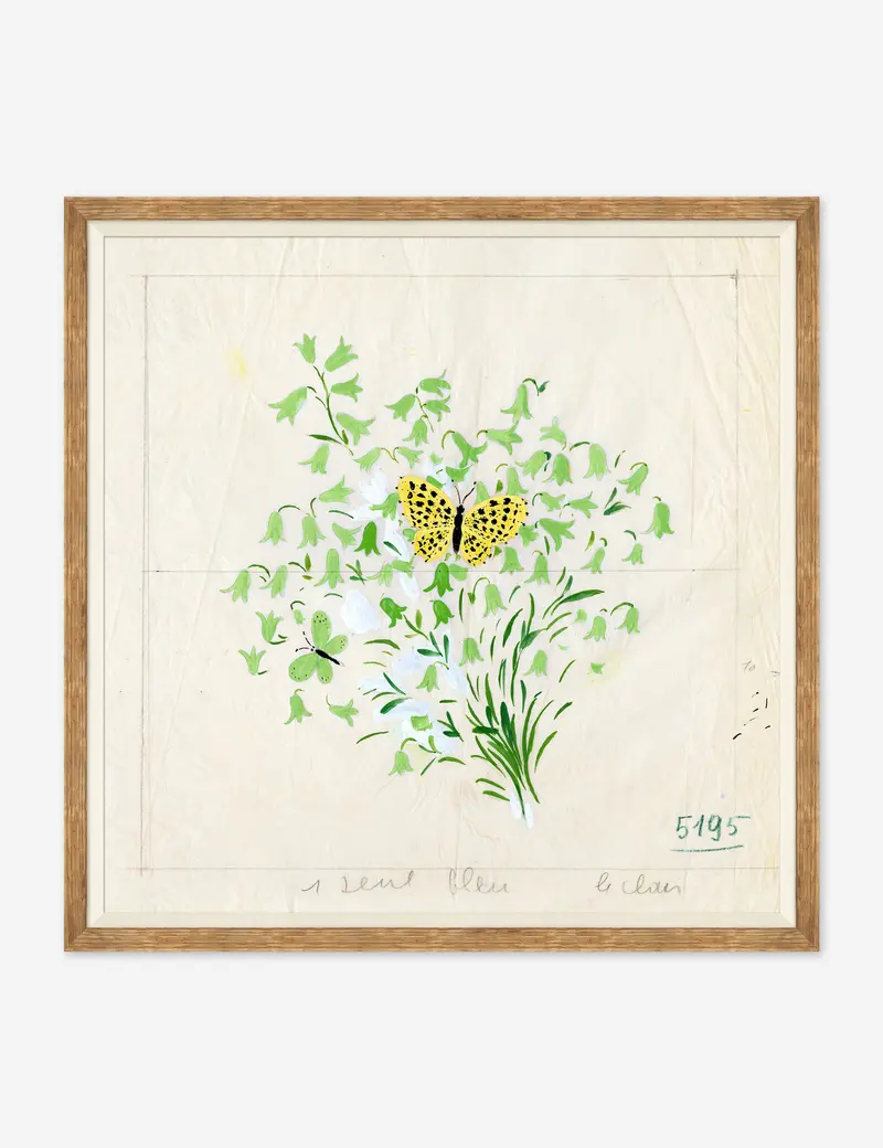 Clochettes Et Papillon Ii Vintage-Inspired Print By Paule Marrot 1