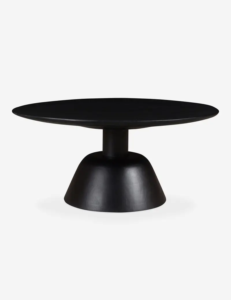 Dalton Round Coffee Table Featuring Solid Wood Top And Tapered Legs 1