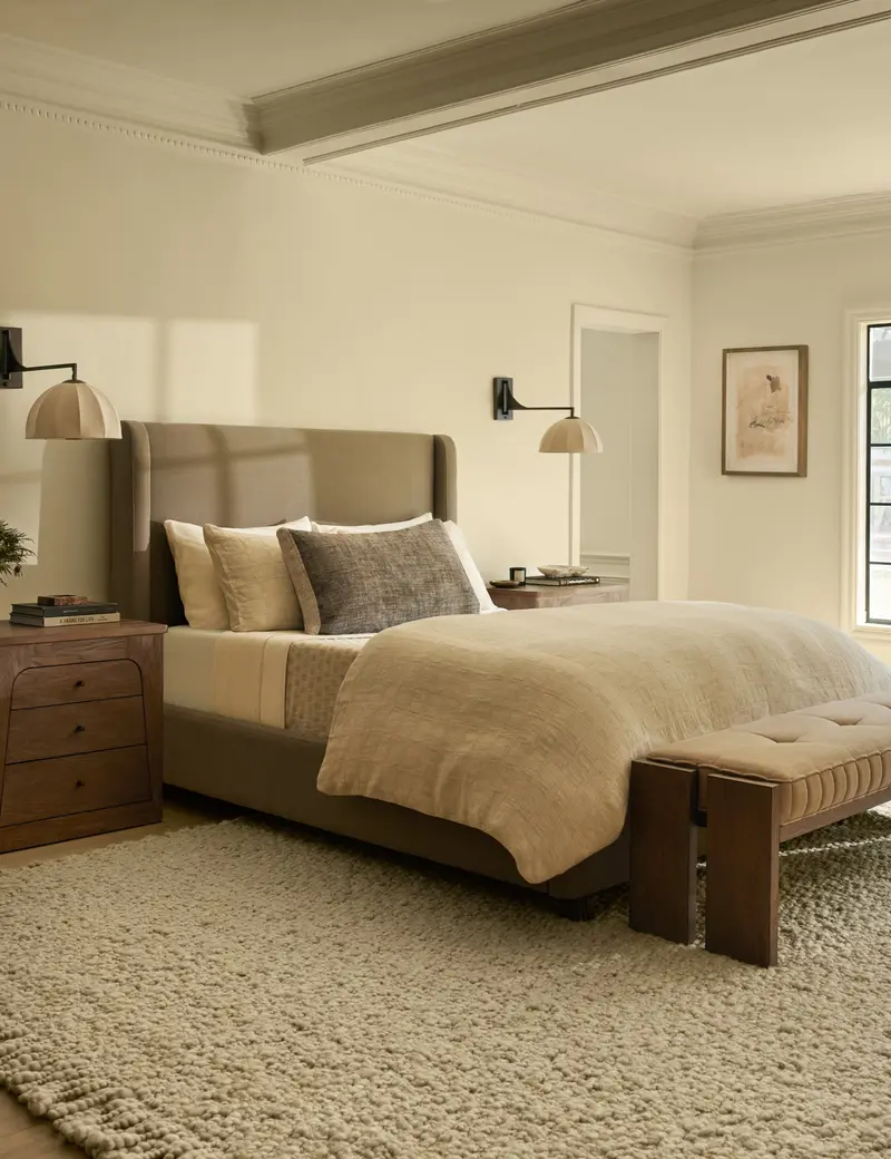 Domme Low-Profile Platform Bed – Disc Interiors Minimalist Bedroom Frame 1