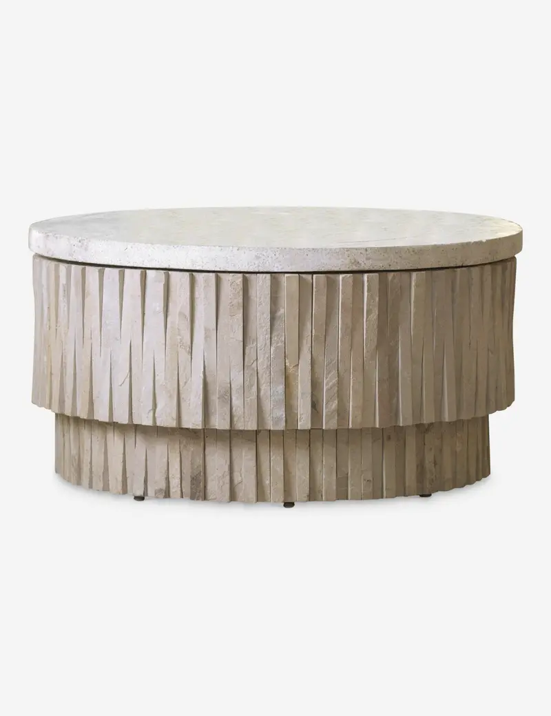 Dresdin Weather-Resistant Round Coffee Table For Indoors Or Out 1