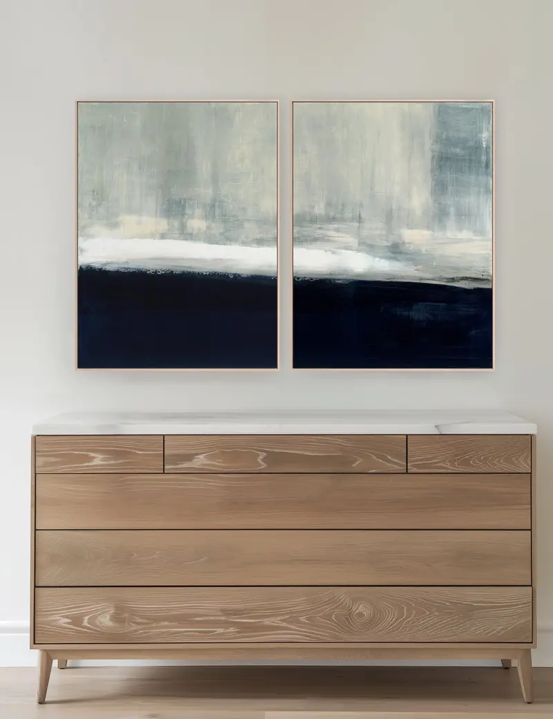 Driven Diptych Wall Art Set – Two-Piece Abstract Print By Carol Benson-Cobb 1