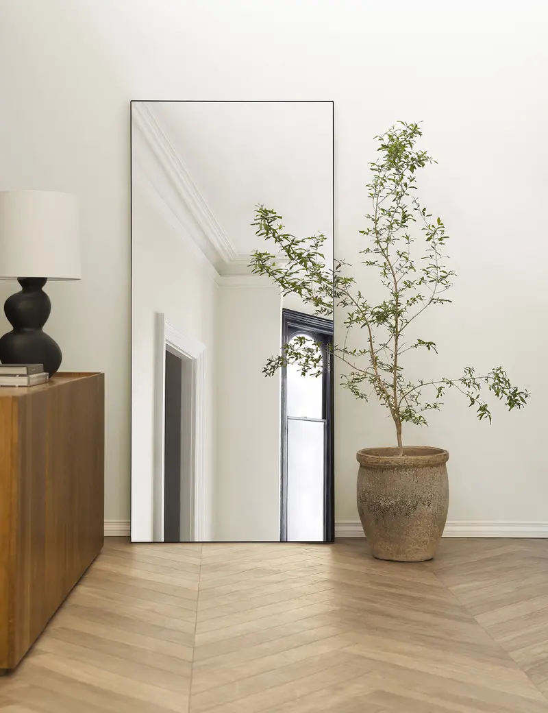 Enda Full-Length Lean-To Mirror With Wood Frame 1