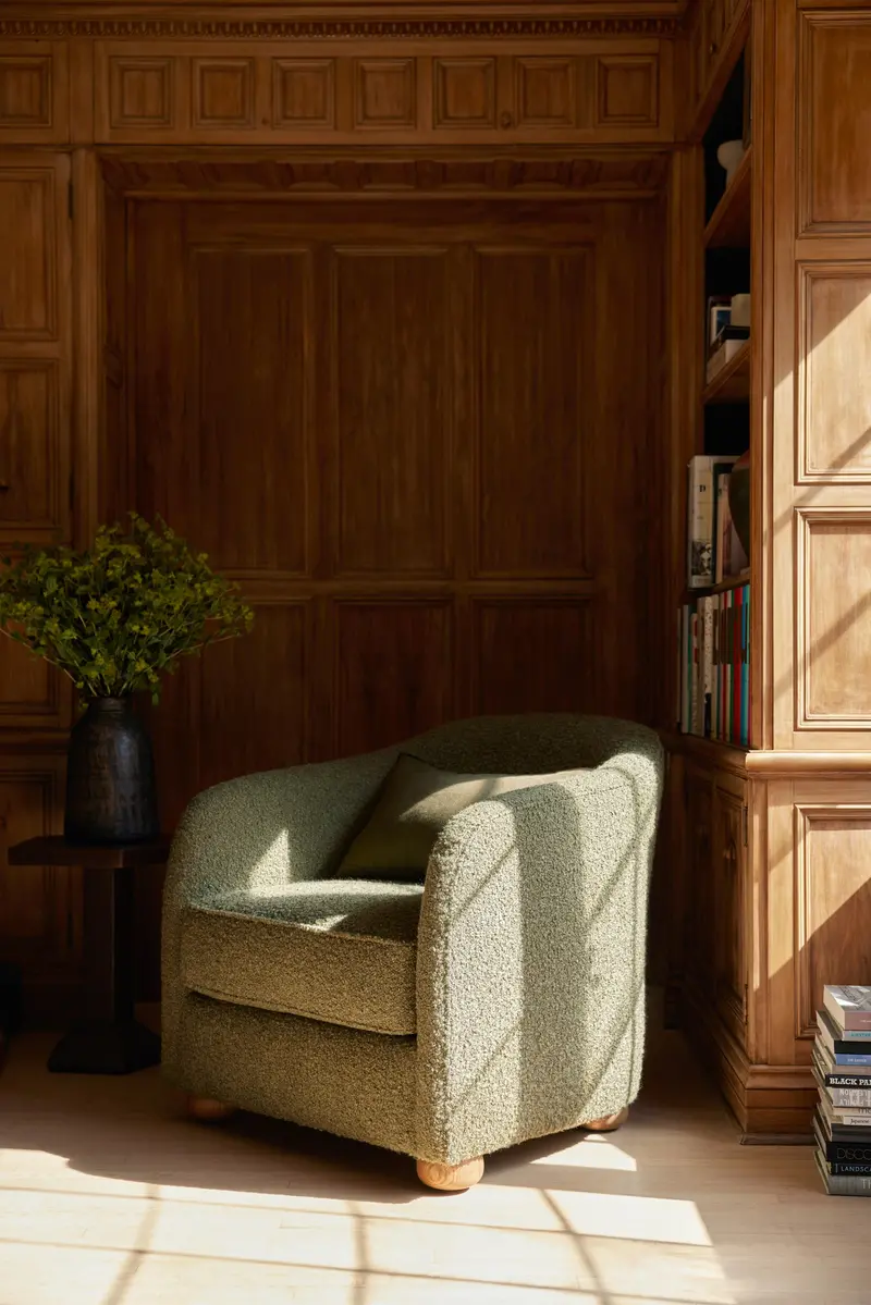 Faro Upholstered Accent Chair – Disc Interiors Rotating Lounge Seating 1