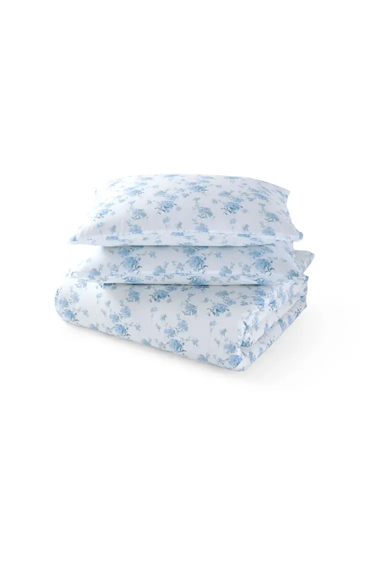 Floral Twin/Xl Duvet Cover And Pillow Sham Set In Moonlight Shadow 1