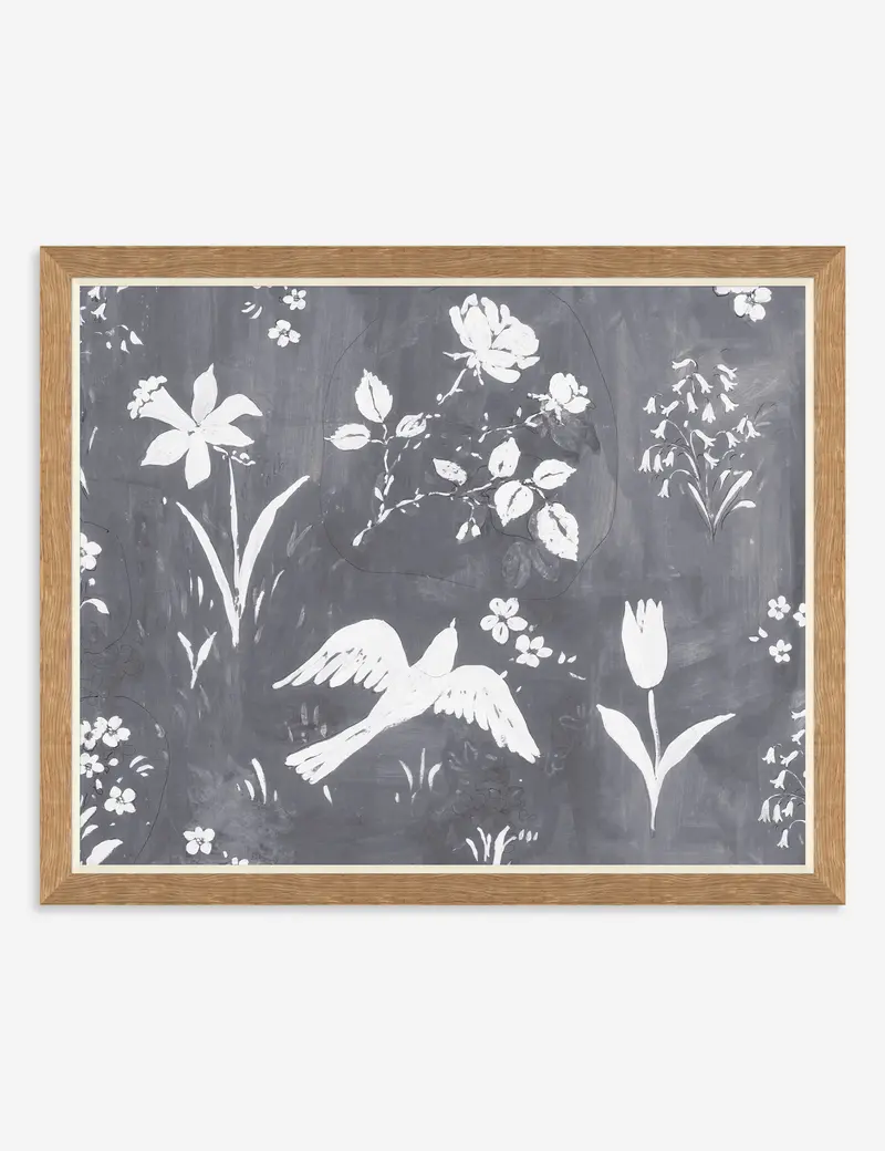 Flower Garden Art Print By Paule Marrot (1950S French Textile Design) 1