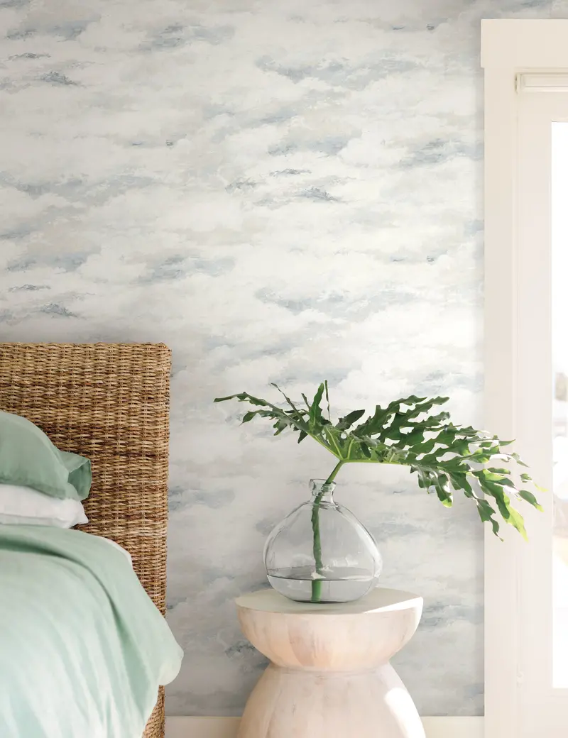Galina Minimalist Linen-Weave Wallpaper 1