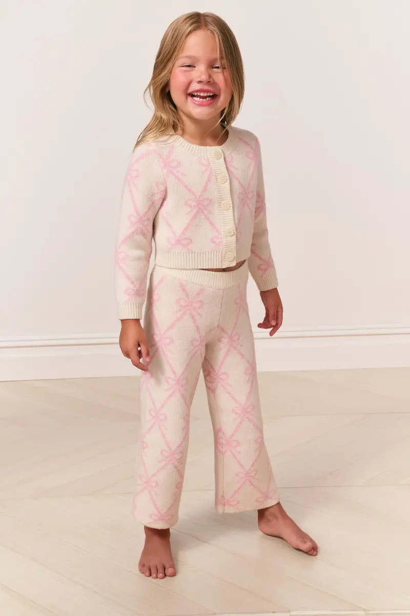 Girls’ Knit Bow-Decorated Pants With Comfort Stretch 1