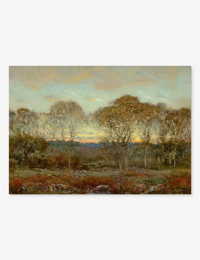 Golden Hour Sunset Landscape Print By Dwight William Tryon 1