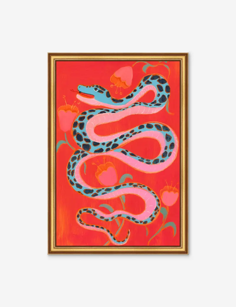 Happy Is Happy Snake Abstract Wall Art Print By Sena Zander 1