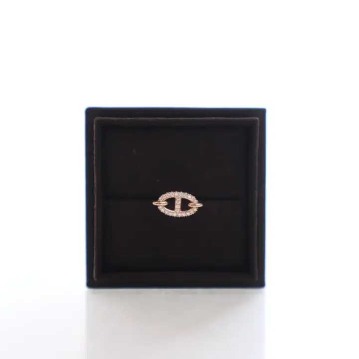 Hermès Diamond Farandole Ring In Palladium-Plated Brass (Size 53) 1