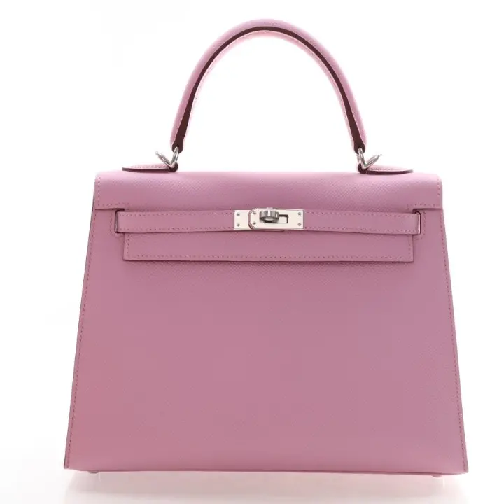 Hermes Kelly 25 Sellier In Mauve Sylvestre Epsom Leather 1