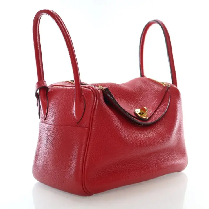 Hermès Lindy 26 In Rouge Casaque Clemence Leather 2