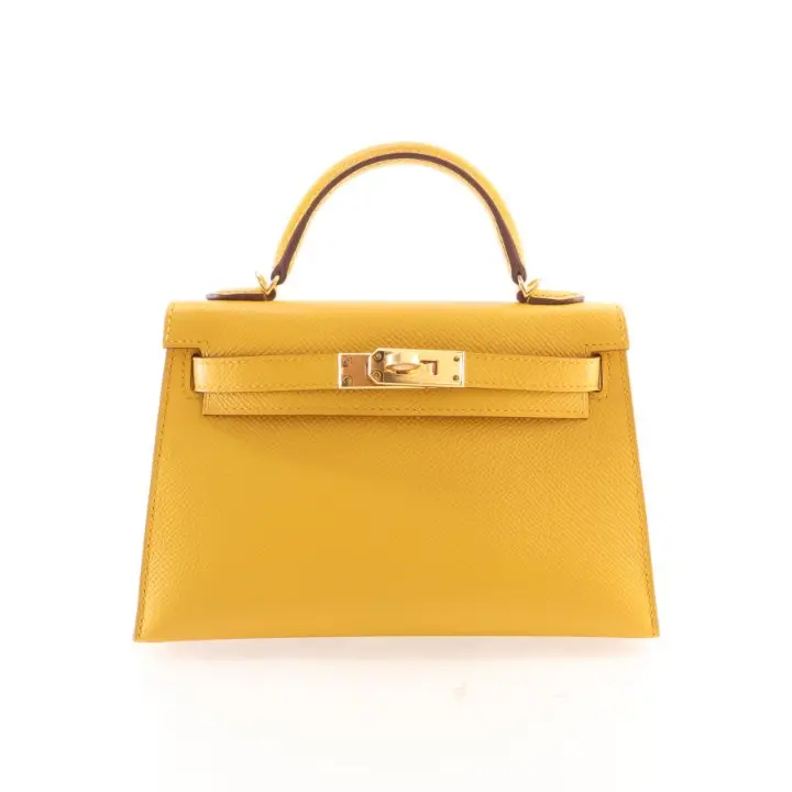 Hermès Mini Kelly In Jaune Ambre Epsom Leather 1