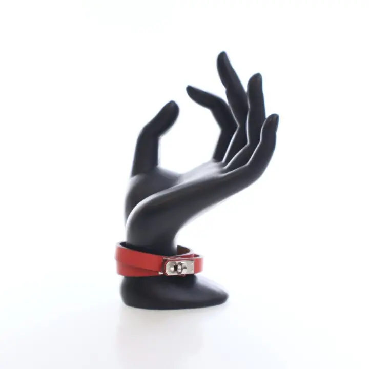 Hermès Rouge De Coeur Mini Kelly Double-Tour Bracelet 1