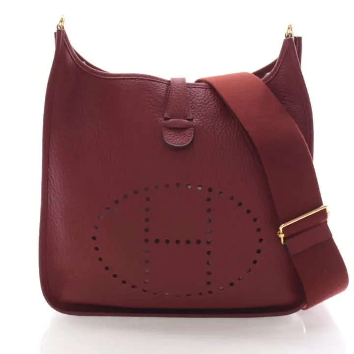 Hermès Rouge H Clemence Evelyne Iii Bag – 29 Cm 1