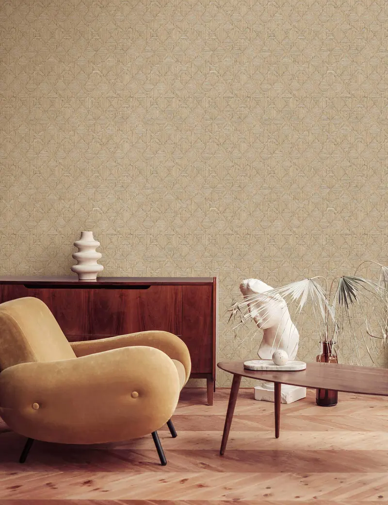 Hoffmann Faux Sisal Texture Wallpaper – Jeremiah Brent Natural Material Replica 1